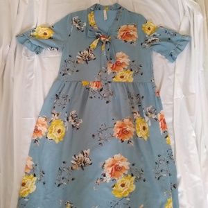 Floral Orange Creek Dress